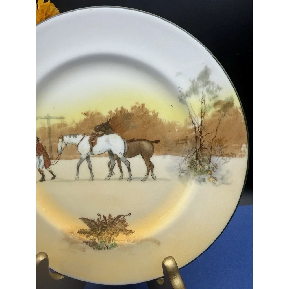 Vintage‎ Royal Doulton Made in England Hunting Scene (John Peel) Salad Plate
